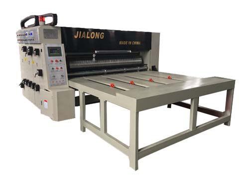 JLC semi automatic Chain feeding flexo printer slotter machine